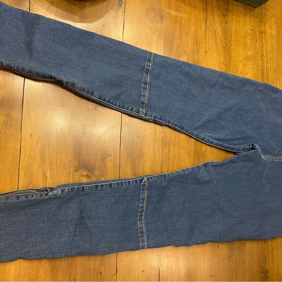 Free People NWT Bella Moto Mid Rise Skinny Jeans Zipper ankles blue Sz 26 $128 - Picture 8 of 13